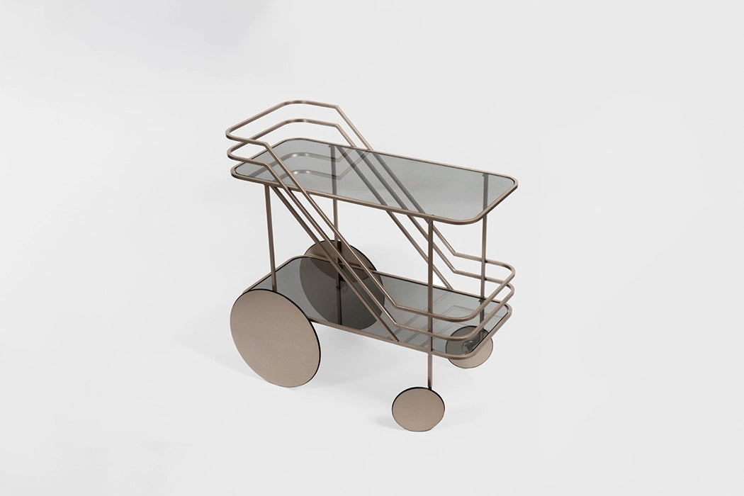 COME AS YOU ARE - Glass and steel food trolley