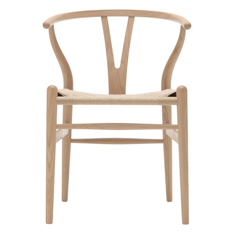 CH24 Wishbone chair by Carl Hansen & Søn #white oiled oak - natural cord #