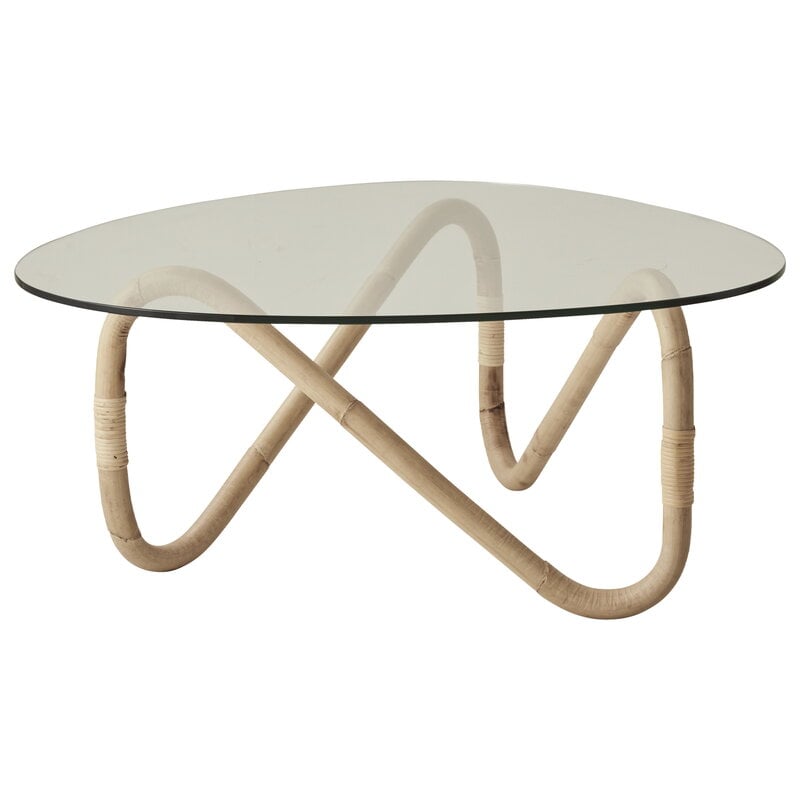 Wave coffee table by Cane-line #natural - clear #