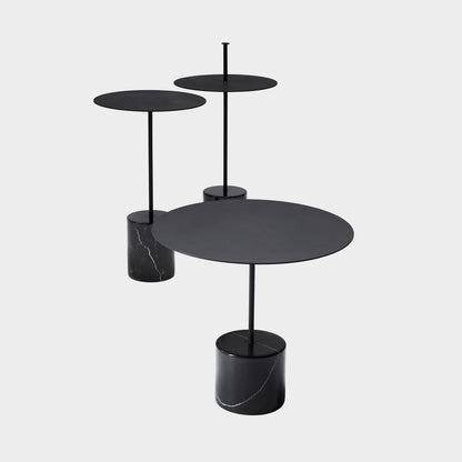 Calibre side table w. handle, high, black - Nero Marquina marble