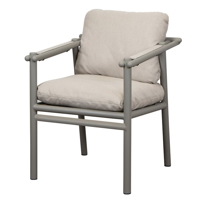 Sticks armchair with cushions by Cane-line #taupe - sand #