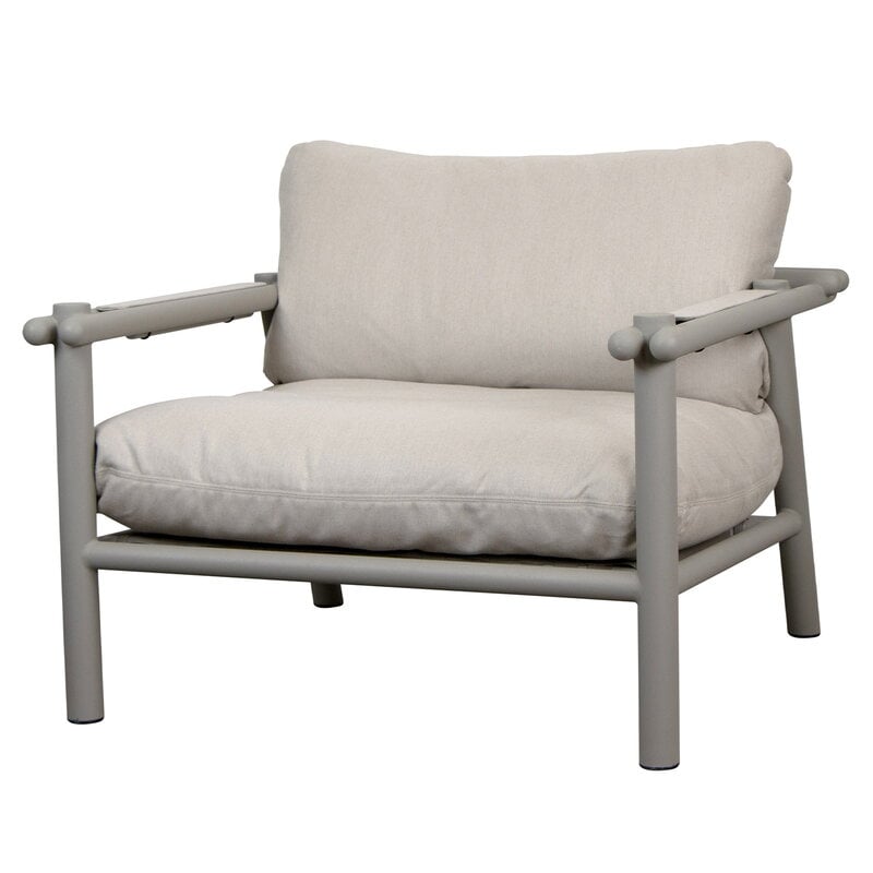 Sticks lounge chair with cushion by Cane-line #taupe - sand #