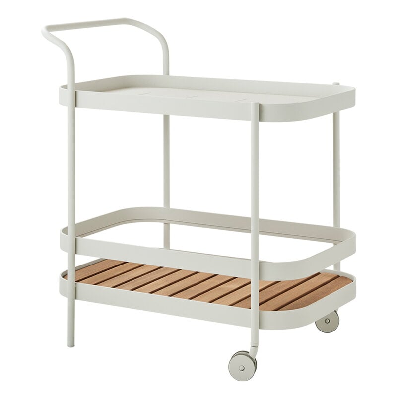 Roll bar trolley by Cane-line #teak - white #