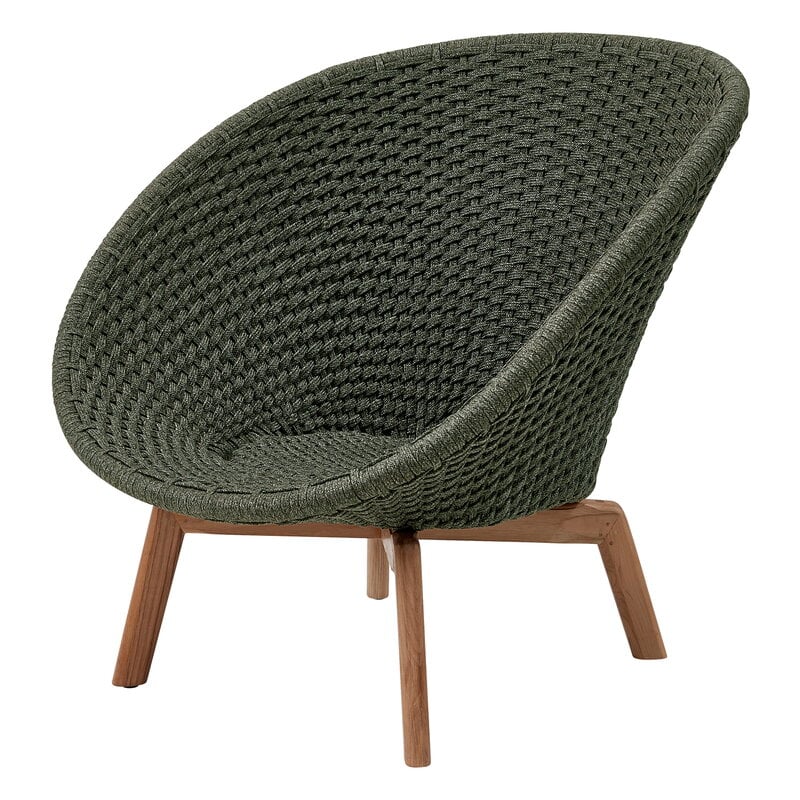 Peacock lounge chair by Cane-line #teak - dark green #