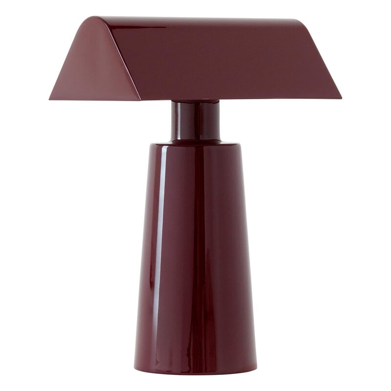 Caret MF1 portable table lamp by &Tradition #dark burgundy #