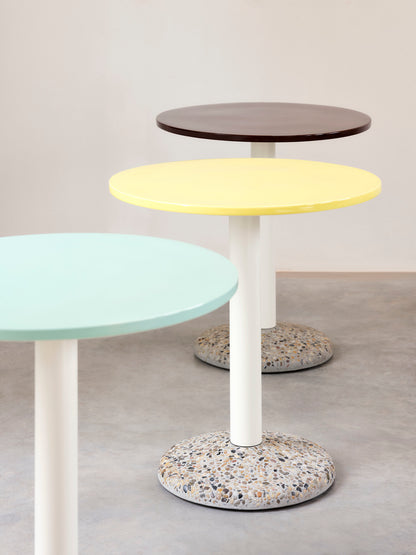 Ceramic table, 70 cm, bordeaux