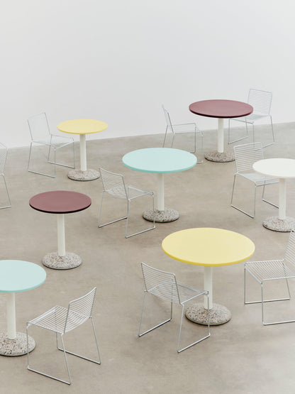 Ceramic table, 70 cm, bordeaux
