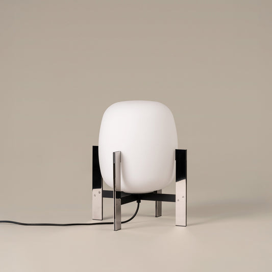Cesta Metálica - LED Glass and Stainless Steel table lamp