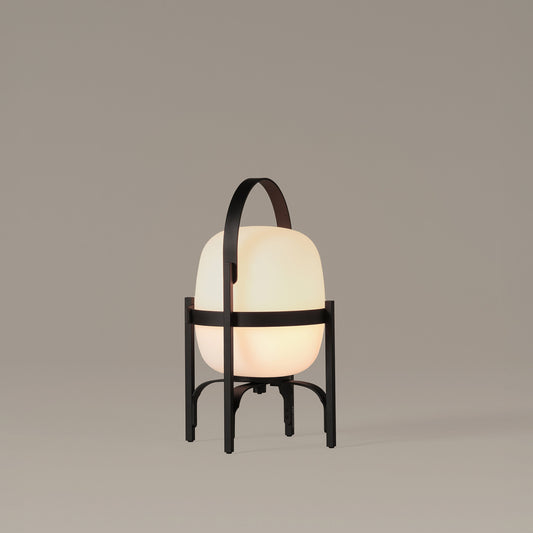 CESTITA ALUBAT - LED cordless glass and aluminium table lamp