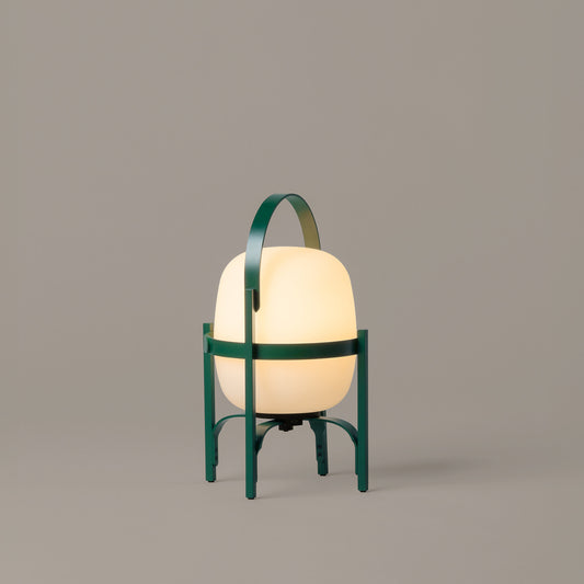 CESTITA ALUBAT - LED cordless glass and aluminium table lamp