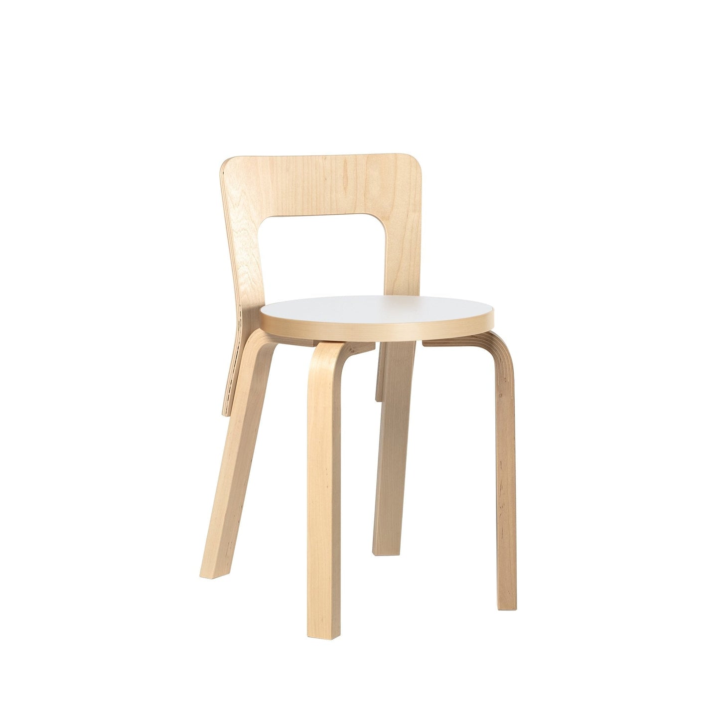 Artek Chair 65 — birch/white laminate