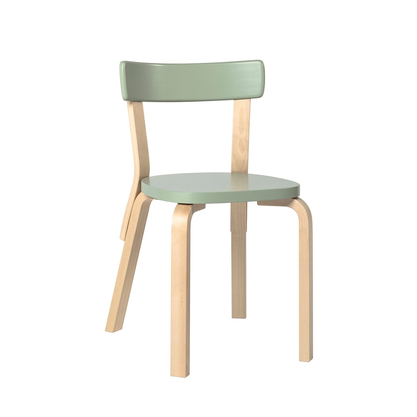Artek Chair 69 — birch/lacquered green