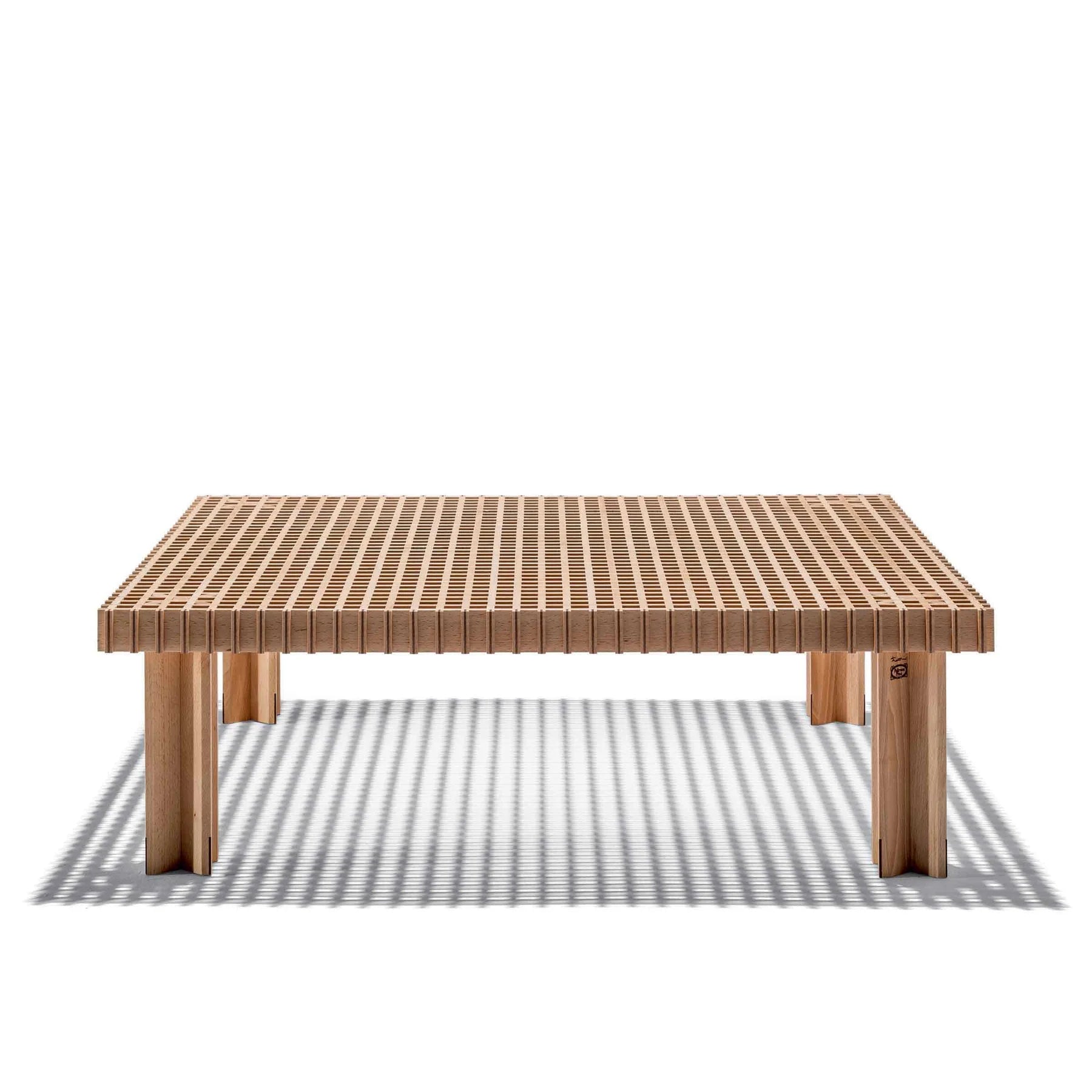 Kyoto - Square Solid Wood Coffee Table by Poltrona Frau #EXTRA LIGHT SOLID BEECH WOOD