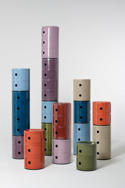 Componibili storage unit, 3 modules, burgundy