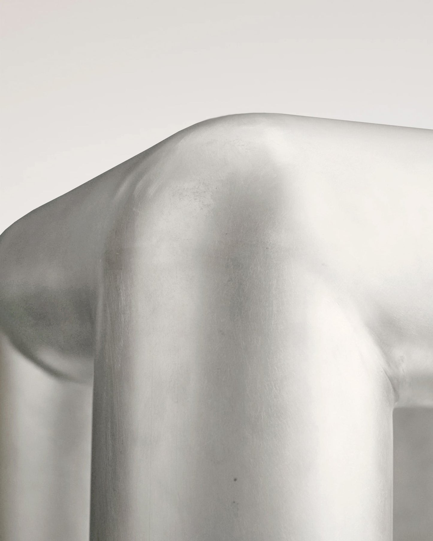 Cubio console table, 120 cm, raw aluminium