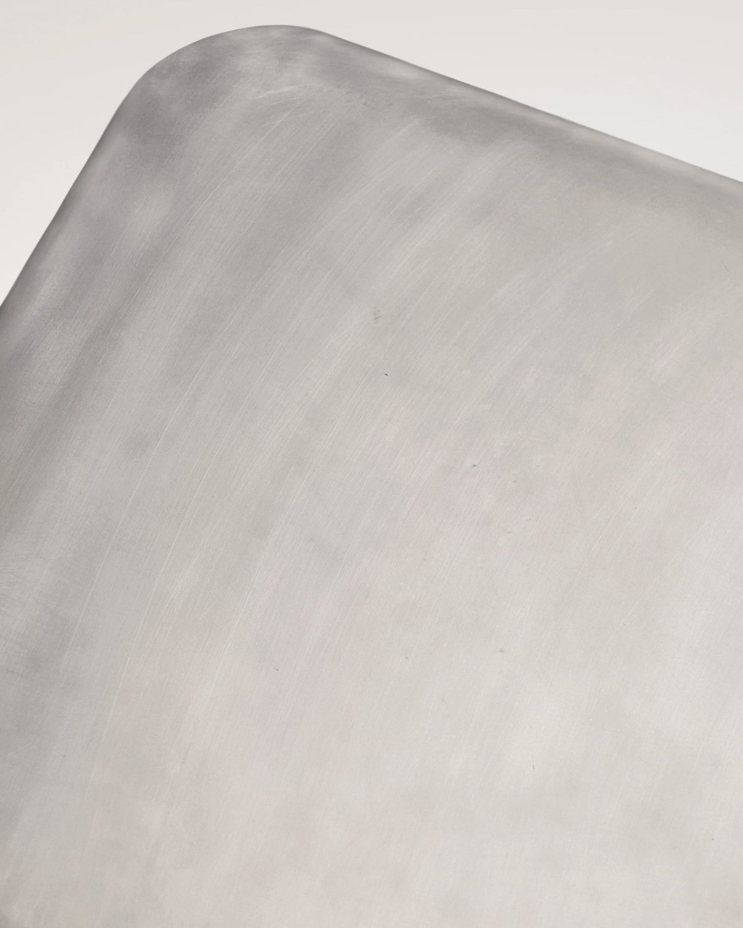 Cubio console table, 120 cm, raw aluminium