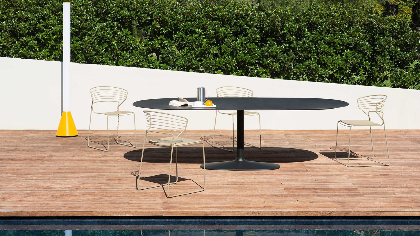 ELLIS - Round ceramic table