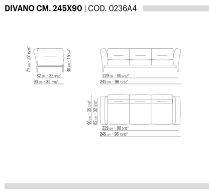 ADDA DIVANO CM. 245X90 도면 technical drawing