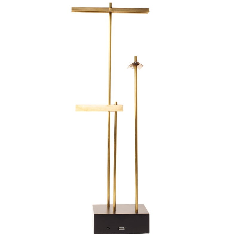 Knokke cordless table lamp by DCWéditions #brushed brass #