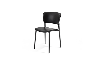 PLY - Upholstered open back tanned leather chair