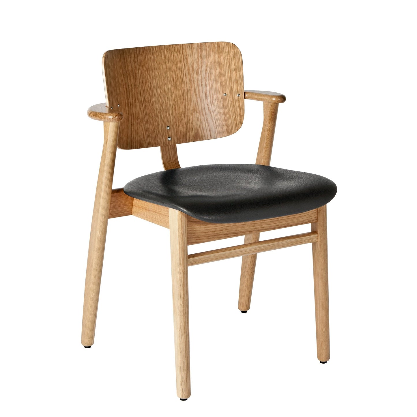 Artek Domus Chair — 오크 · 블랙 레더
