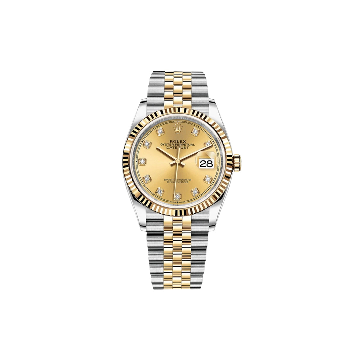 [빈티지/매장즉시발송] Rolex® Datejust 36 (36mm | 샴페인 다이얼 | 10포인트 다이아 인덱스 | 플루쥬빌)