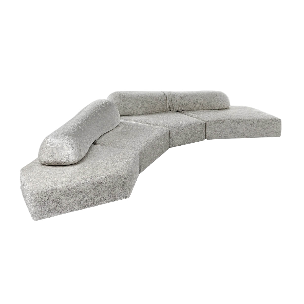 ON THE ROCKS - Sectional fabric sofa by Edra, designed by Francesco Binfaré - Side view
