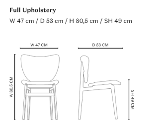 ELEPHANT FULL UPHOLSTERY - Fabric and oak chair by NORR11