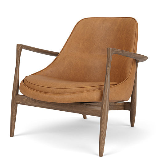 Elizabeth Lounge Chair by Audo Copenhagen #Walnut/Leather | Dunes | Cognac (21000)