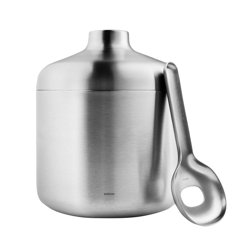 Insulated ice bucket with spoon by Eva Solo #1,4 L, stainless steel #