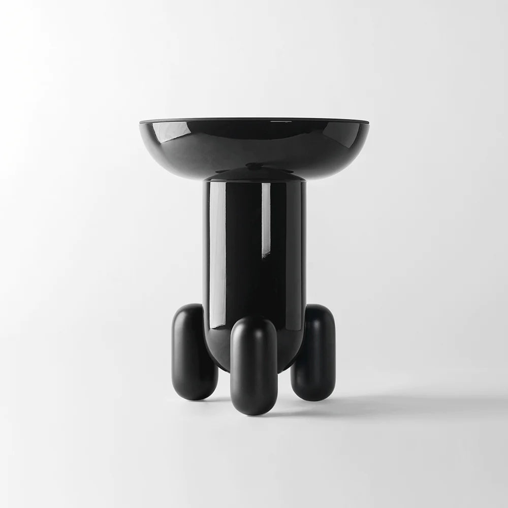 Round glass-fibre side table EXPLORER 1 by Bd Barcelona Design #Monocolor Dark Grey