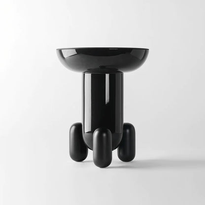 Round glass-fibre side table EXPLORER 1 by Bd Barcelona Design #Monocolor Dark Grey