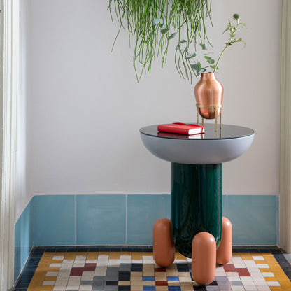 Round glass-fibre side table EXPLORER 1 by Bd Barcelona Design #Multicolor Green - V1