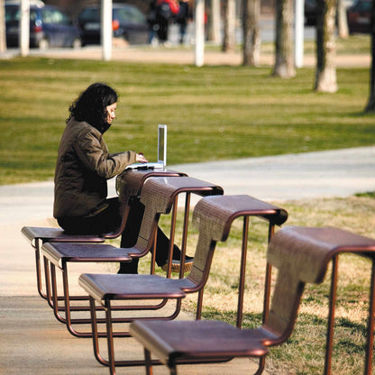Steel Bench With Back El Poeta by Bd Barcelona Design #Corten