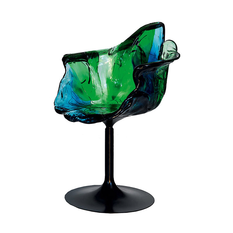 ELLA - Swivel polycarbonate chair with armrests