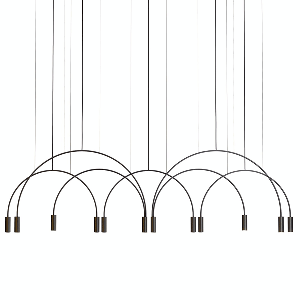 Estiluz Volta Pendant Black 2 Light Sources