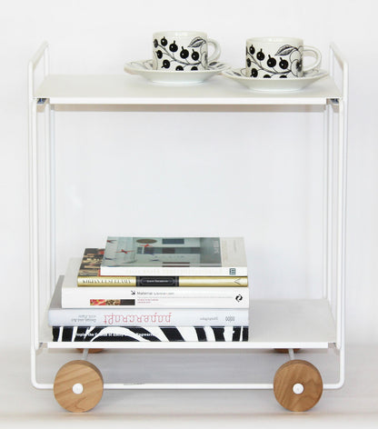 Tampere serving trolley, white