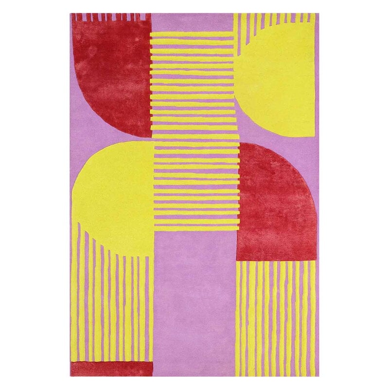 Stool rug by Finarte #yellow - pink #200 x 300 cm