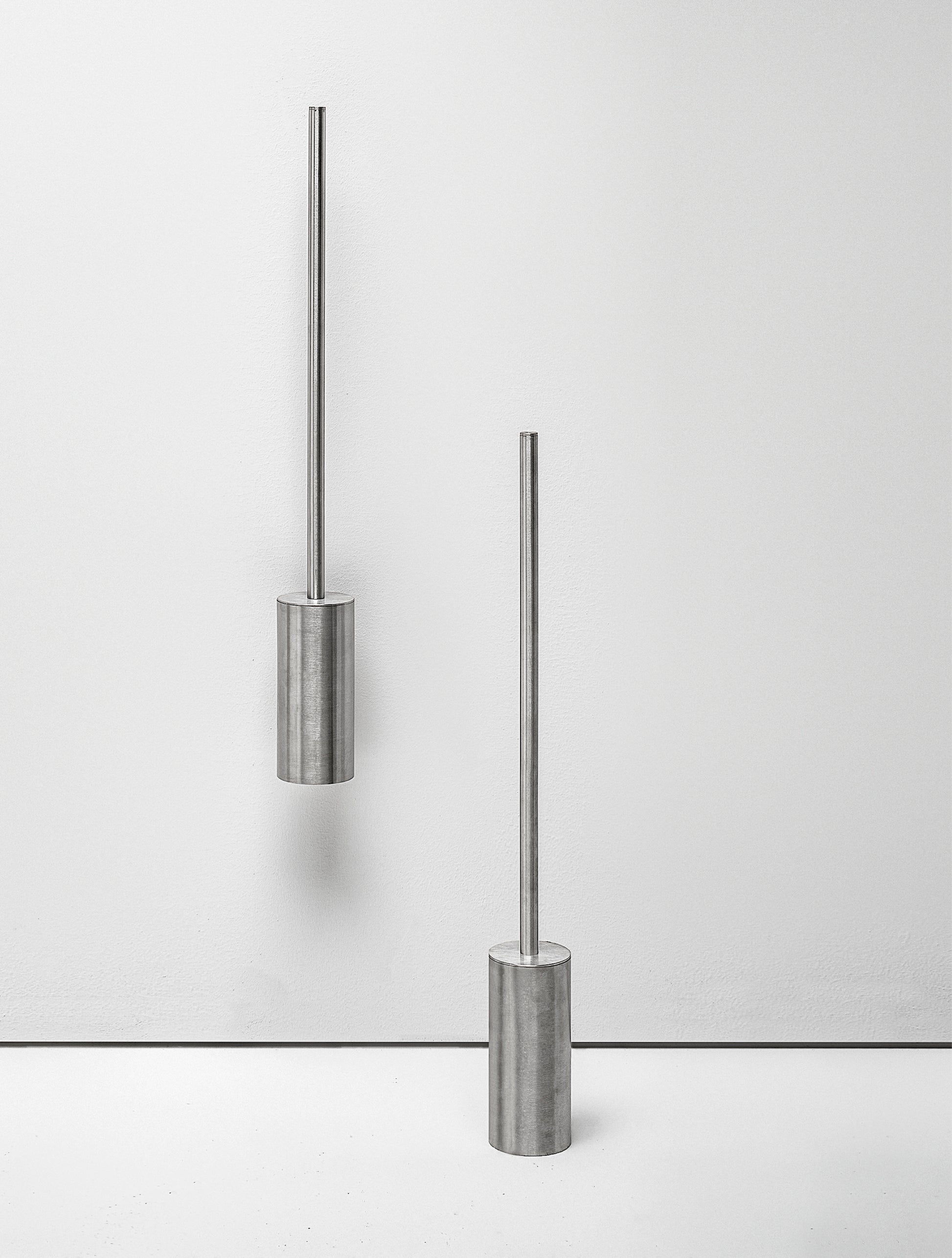 CILINDRO - Standing stainless steel towel rack by Falper