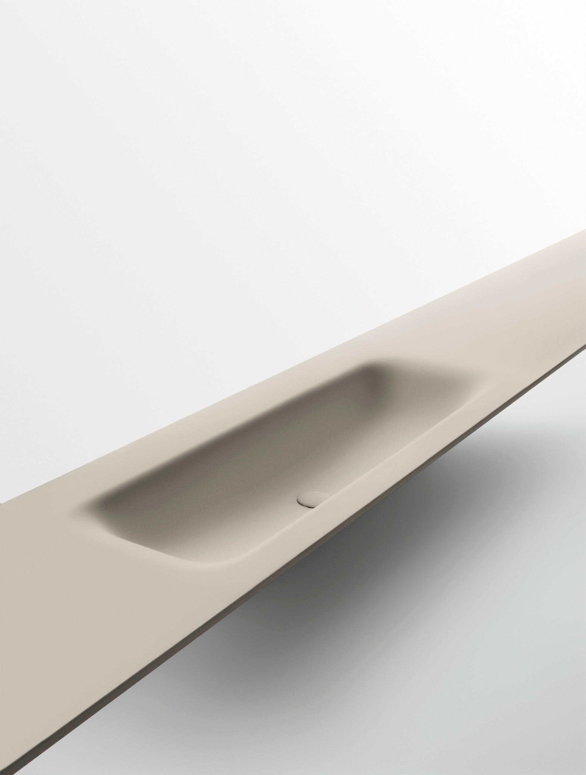FLAT SOFT - Washbasin with integrated countertop by Falper