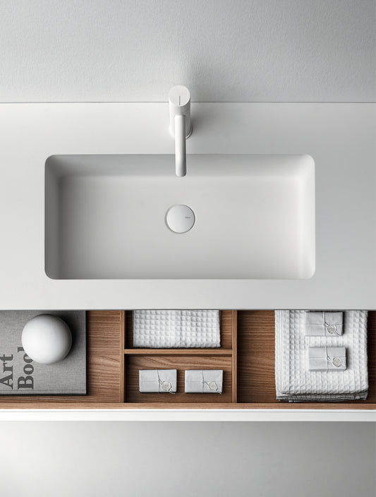 FRESH - Washbasin with integrated countertop by Falper