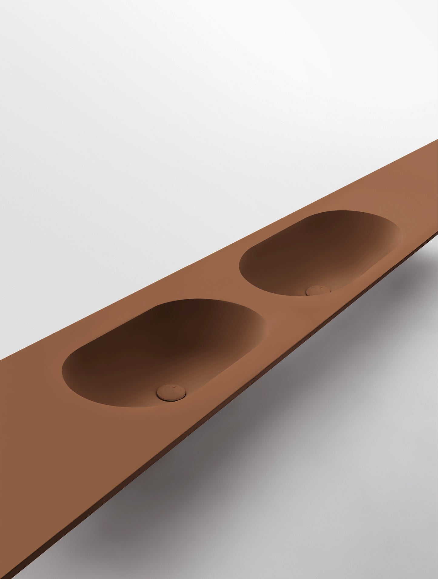 OVAL - Washbasin with integrated countertop by Falper