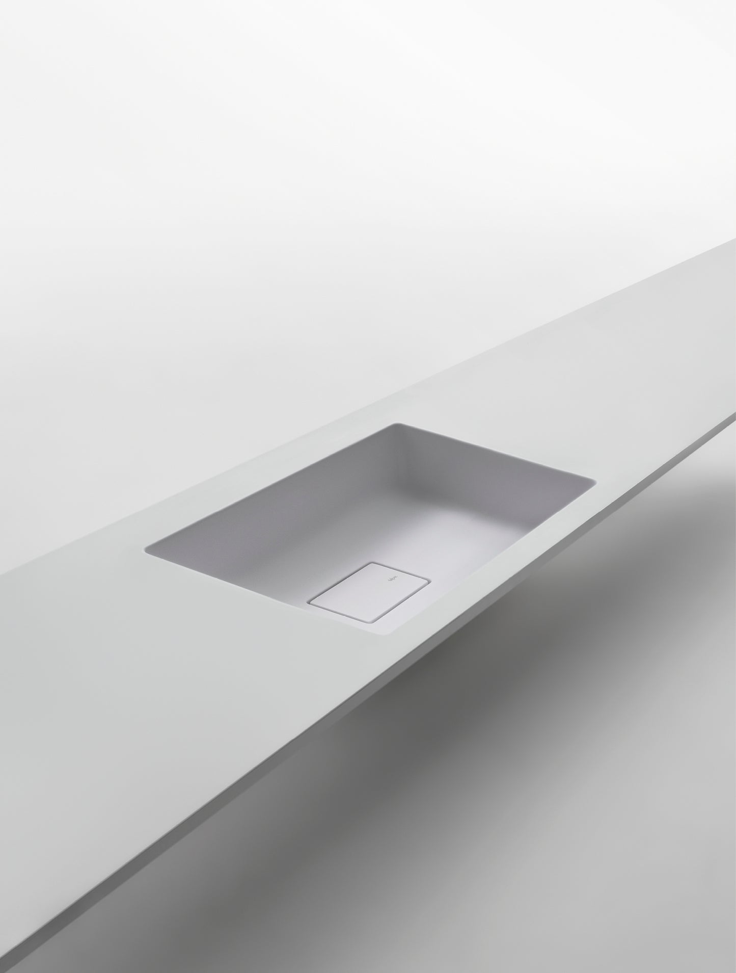 SQUARE - Washbasin with integrated countertop by Falper