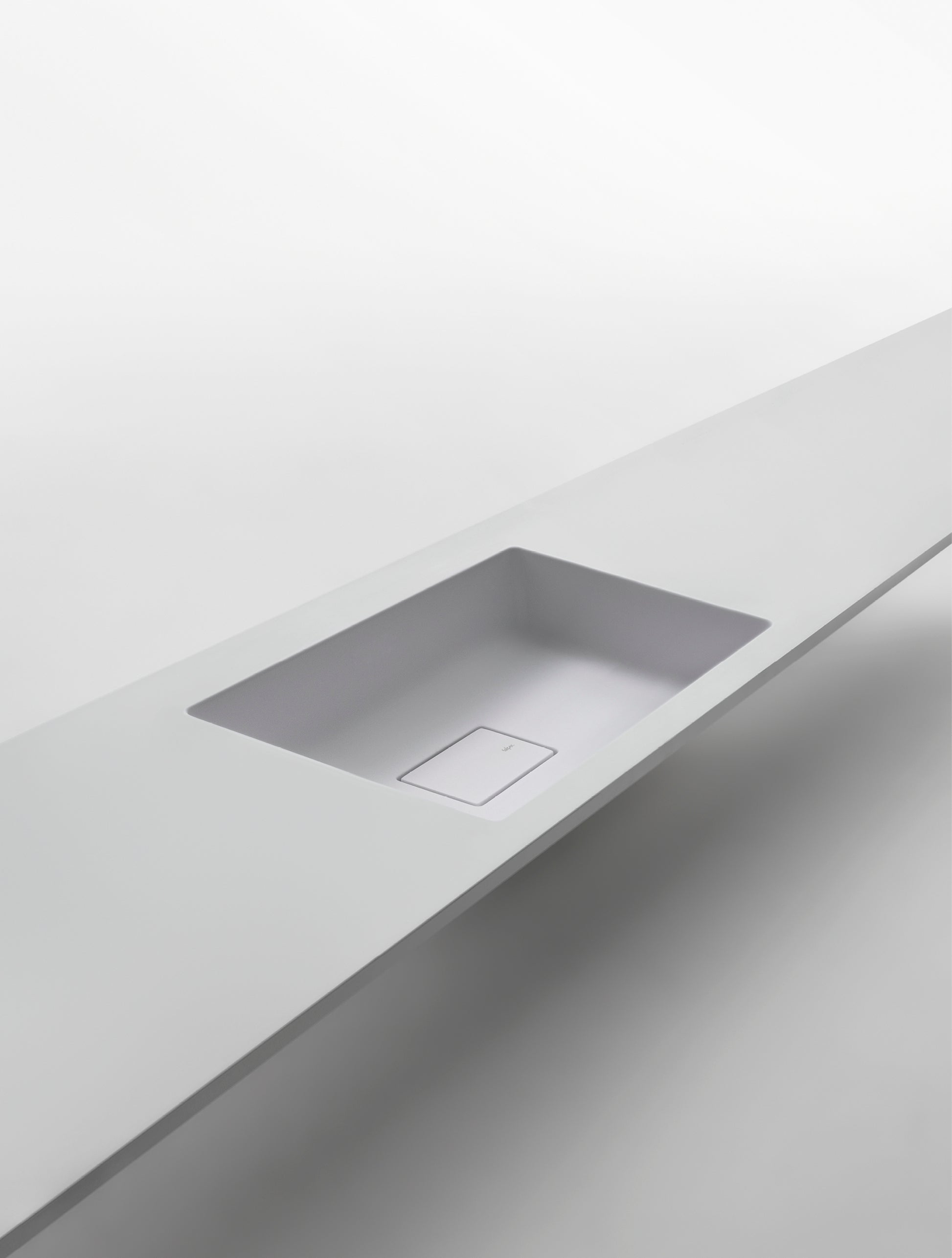 SQUARE - Washbasin with integrated countertop by Falper