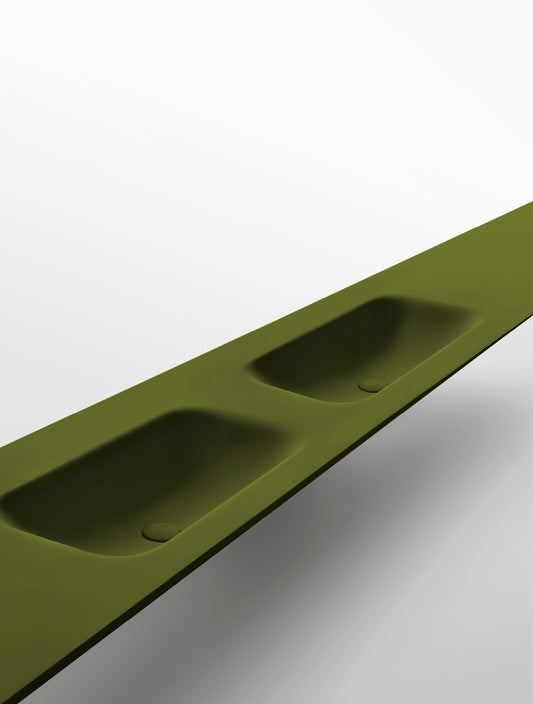 ROUND - Washbasin with integrated countertop by Falper