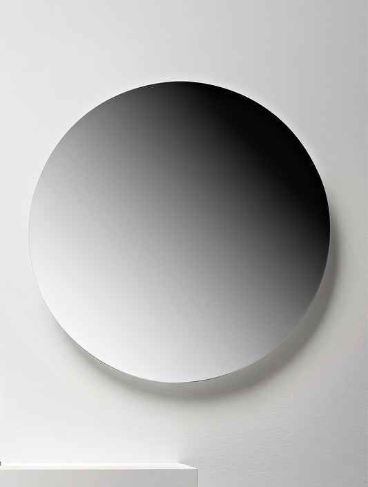 Round Mirror with Integrated LED Lighting by Falper