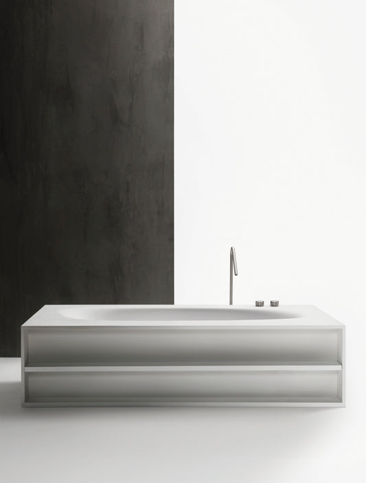 VASCAMISURA - Bathtub with wooden bench by Falper