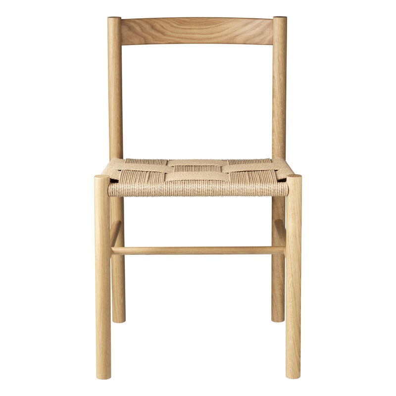 J178 Lønstrup chair by FDB Møbler #lacquered oak - paper cord #