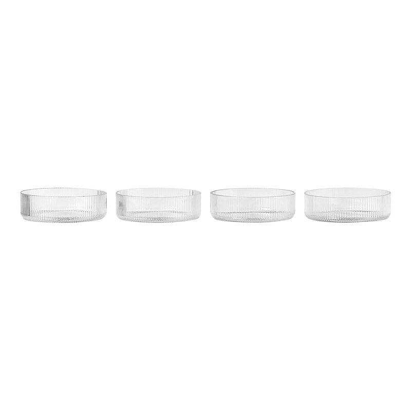 Ripple serving bowls by ferm LIVING #set of 4, clear #