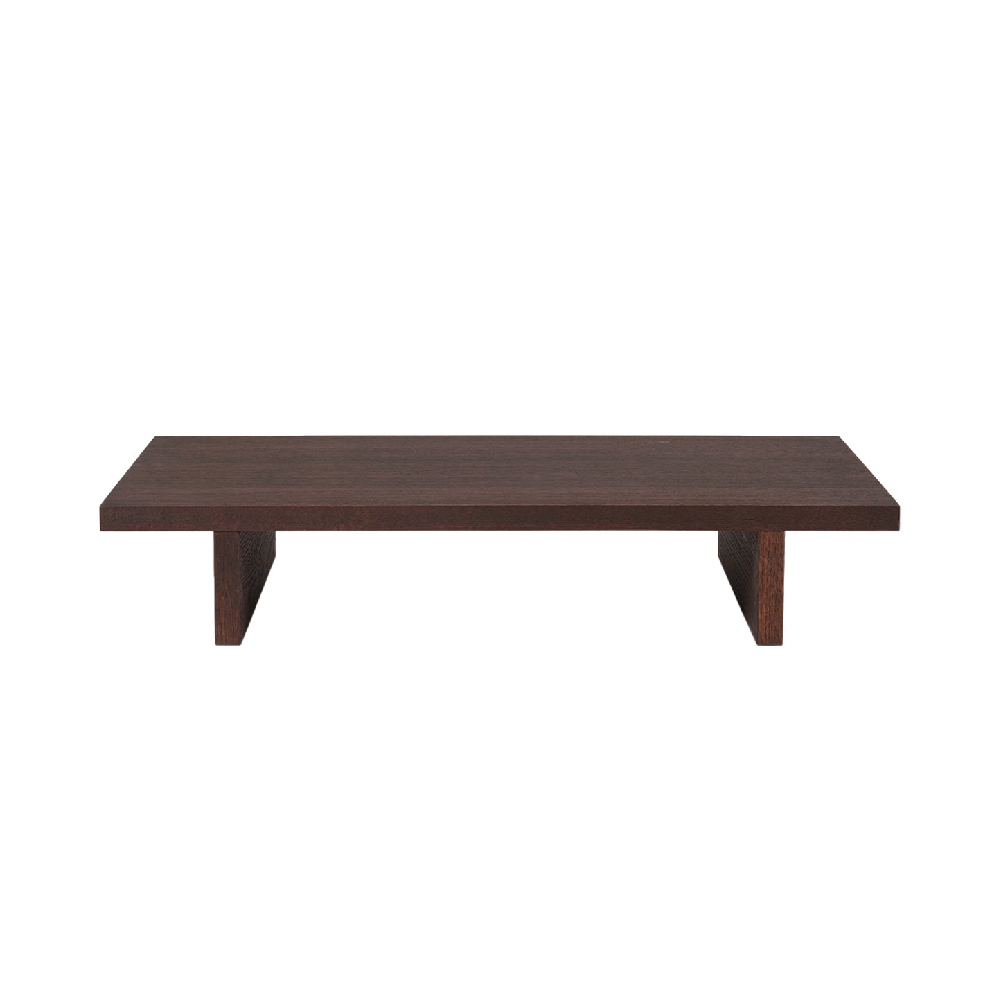 Kona table, low, dark stained oak